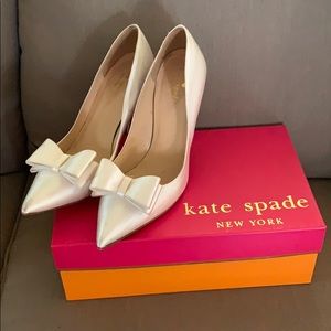 Kate Spade White Satin Wedding Shoes Sz 8.5